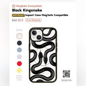 Black Kingsnake- IPhone 15 PRO Max
BEST SELLER
Impact Case MagSafe Compatible